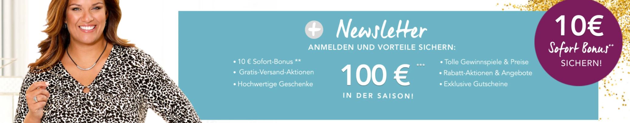 Sichern Sie 10 Euro Meyermode Gutschein bei der Newsletter Anmeldung